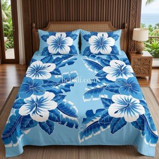 Rayon Bedsheet Hand Painted by Balinese Artisans
